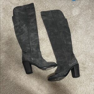Dolce Vita Women's Over-the-Knee Suede Block Heel Boots - Gray